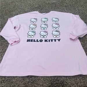 Hello Kitty, light pink crewneck sweatshirt, size XL women’s